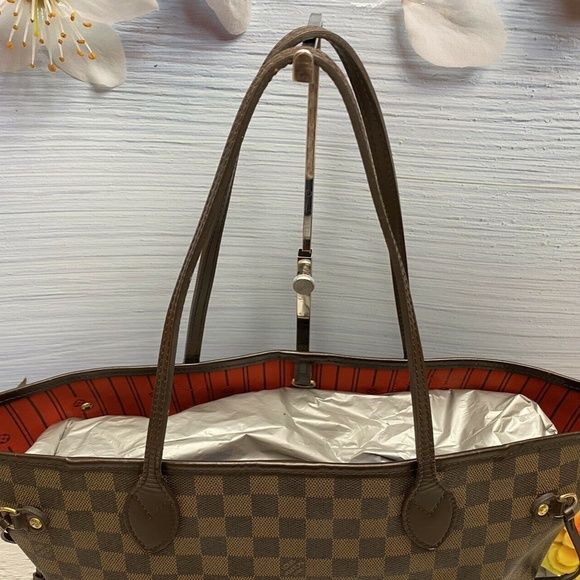 ❤️‍🩹SOLD❤️‍🩹 Louis Vuitton Neverfull MM Damier Ebene Cherry Red Tote Bag(SP0069) - Picture 4 of 12